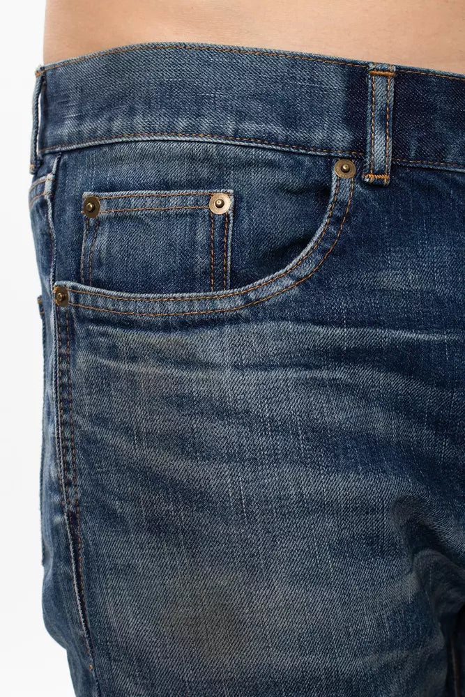 Saint Laurent Blue Cotton Jeans & Pant - DEA STILOSA MILANO