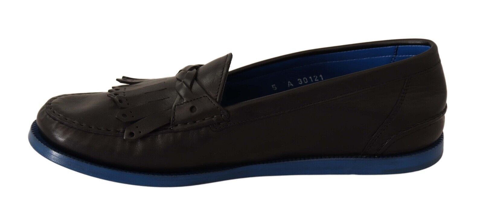 Dolce & Gabbana Black Leather Tassel Slip On Loafers Shoes - DEA STILOSA MILANO