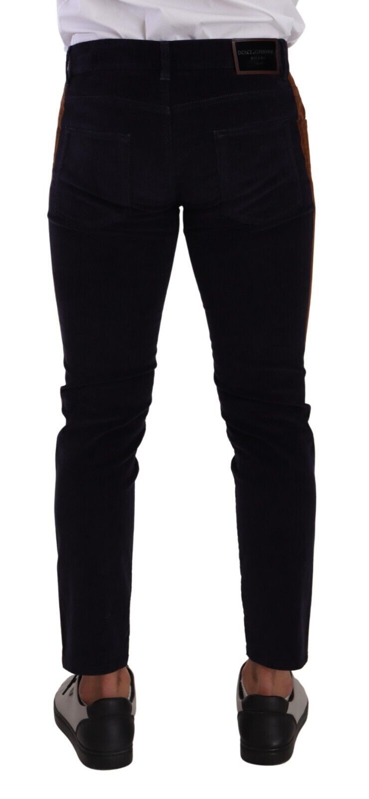 Dolce & Gabbana Blue Cotton Stretch Skinny Corduroy Jeans - DEA STILOSA MILANO