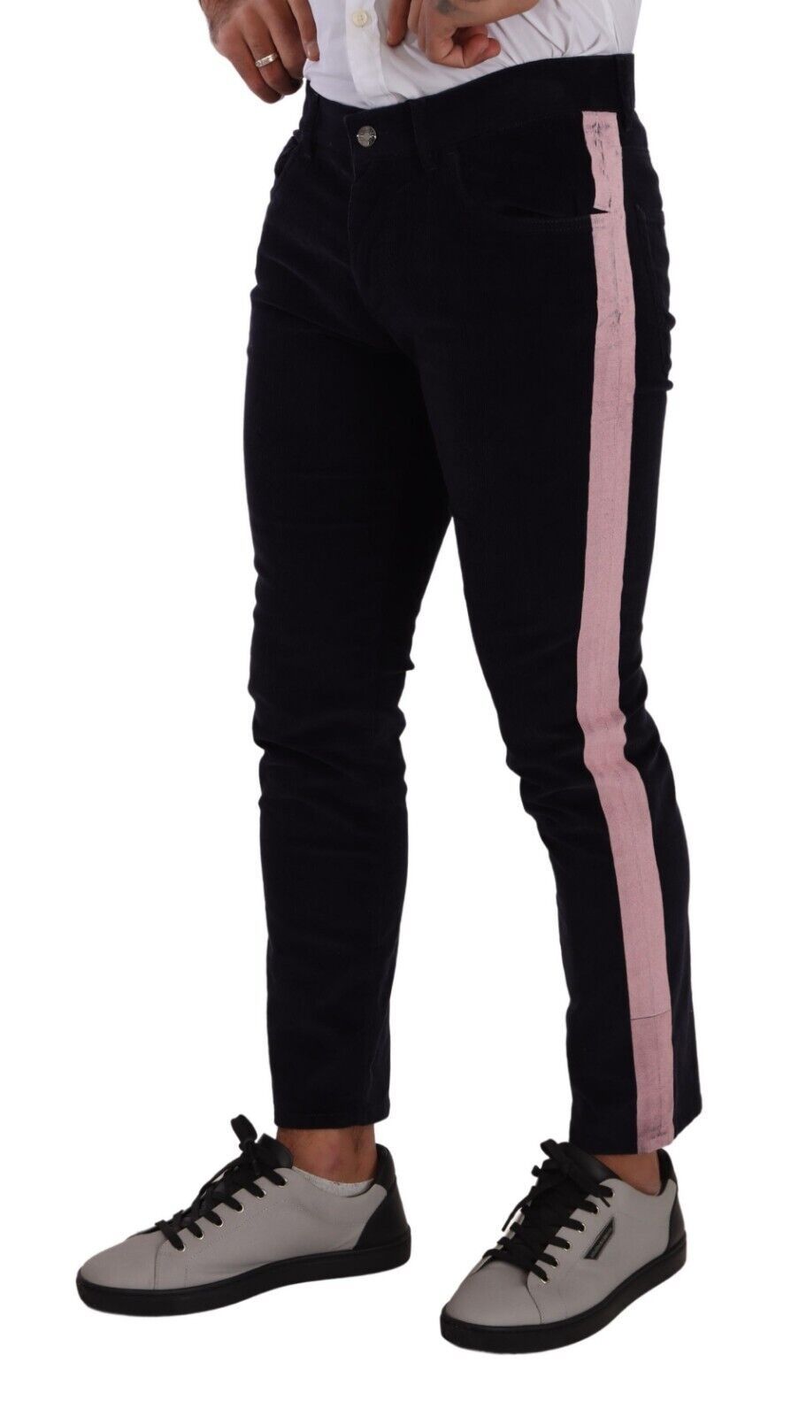 Dolce & Gabbana Blue Corduroy Cotton Stretch Skinny Jeans - DEA STILOSA MILANO