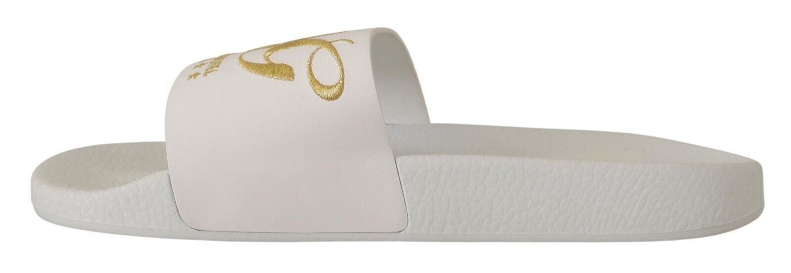 Dolce & Gabbana White Leather Luxury Hotel Slides Sandals Shoes - DEA STILOSA MILANO