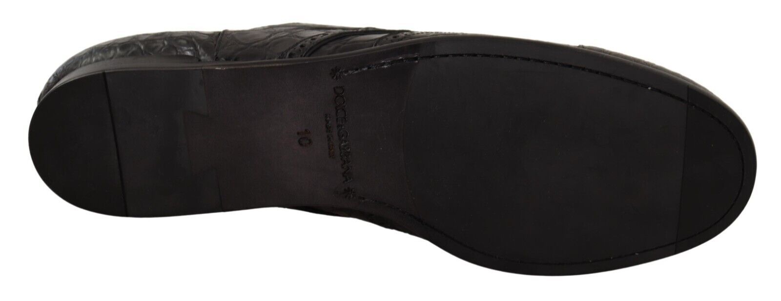 Dolce & Gabbana Black Caiman Leather Mens Derby Shoes - DEA STILOSA MILANO