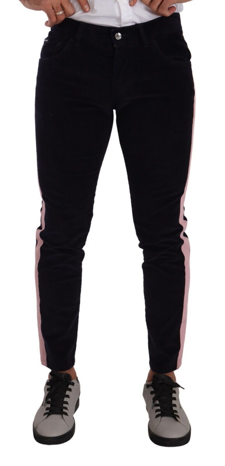 Dolce & Gabbana Blue Corduroy Cotton Stretch Skinny Jeans - DEA STILOSA MILANO