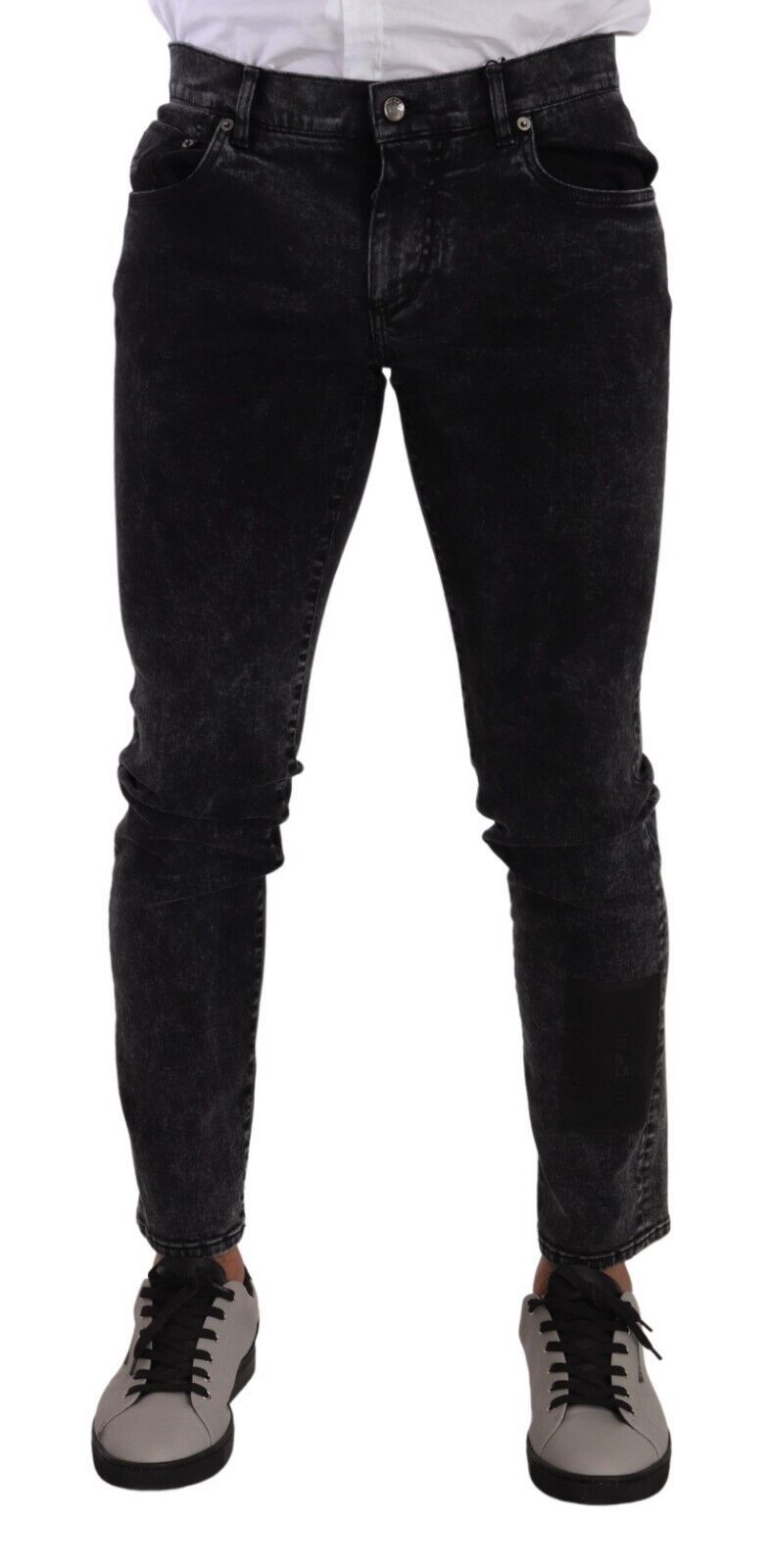 Dolce & Gabbana Black Cotton Stretch Skinny Denim Trouser Jeans - DEA STILOSA MILANO