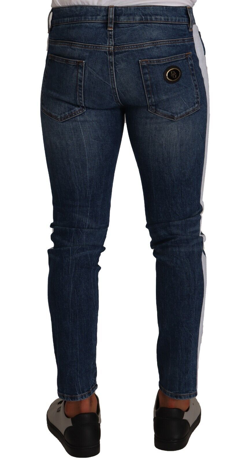 Dolce & Gabbana Blue Washed Cotton Skinny Denim Jeans - DEA STILOSA MILANO