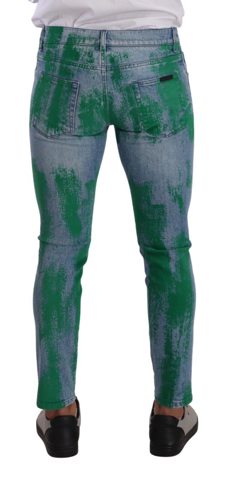 Dolce & Gabbana Blue Green Dye Cotton Skinny Denim Jeans - DEA STILOSA MILANO