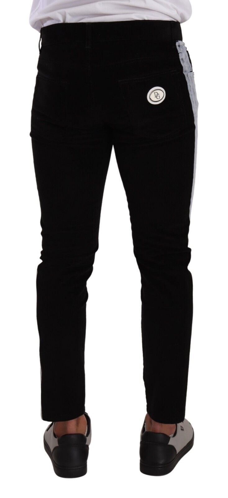 Dolce & Gabbana Black Cotton Stretch Skinny Corduroy Jeans - DEA STILOSA MILANO