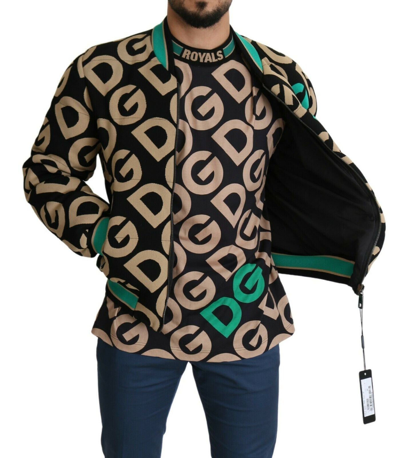 Dolce & Gabbana Multicolor DGMILLENNIALS Logo Print Jacket - DEA STILOSA MILANO