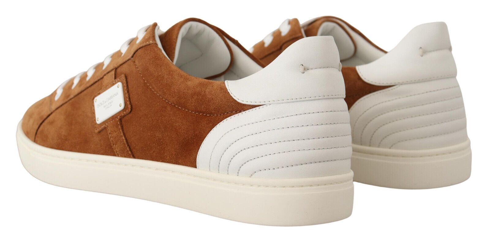 Dolce & Gabbana Brown Suede Leather Low Tops Sneakers Shoes - DEA STILOSA MILANO