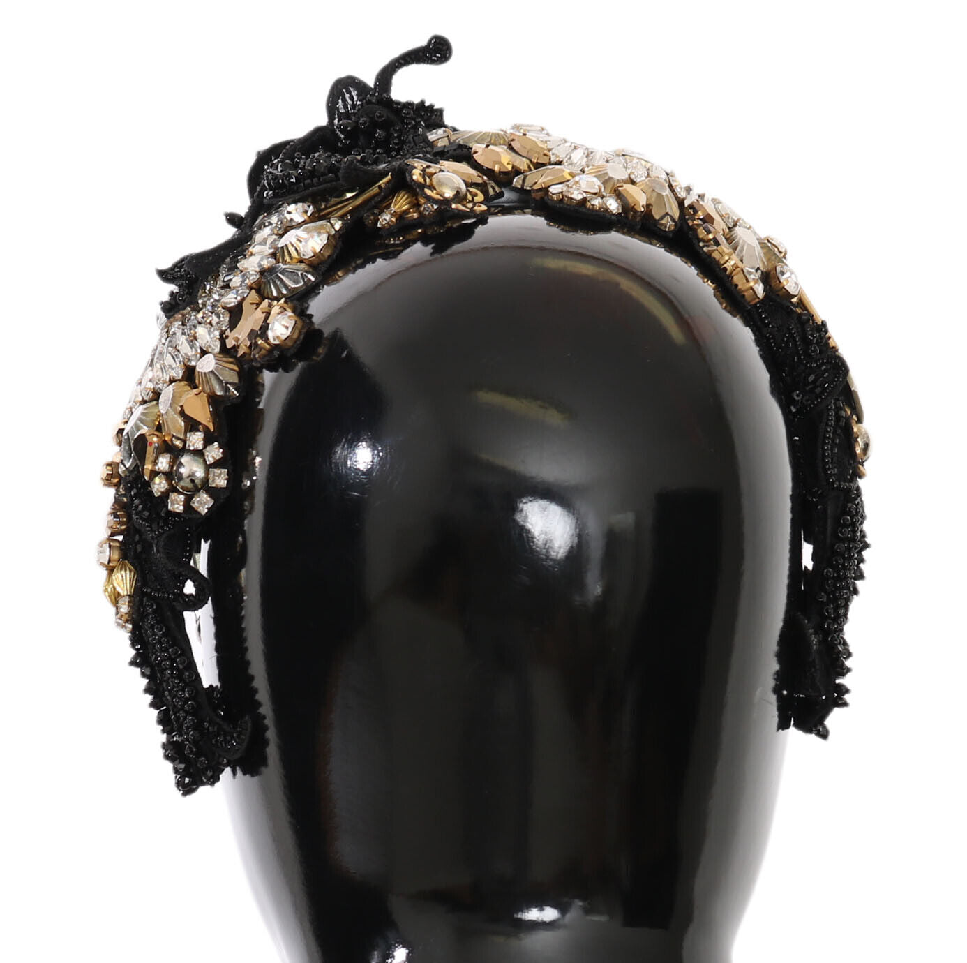 Dolce & Gabbana White Gold Crystal Studded Diadem Headband - DEA STILOSA MILANO