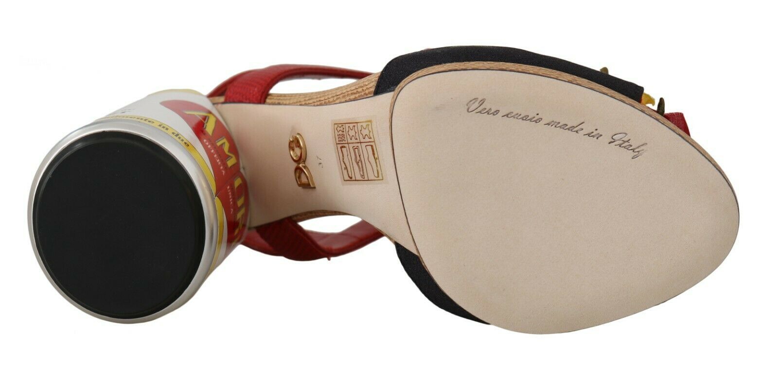 Dolce & Gabbana Multicolor Floral-Embellished Cylindrical Heels AMORE Sandals - DEA STILOSA MILANO