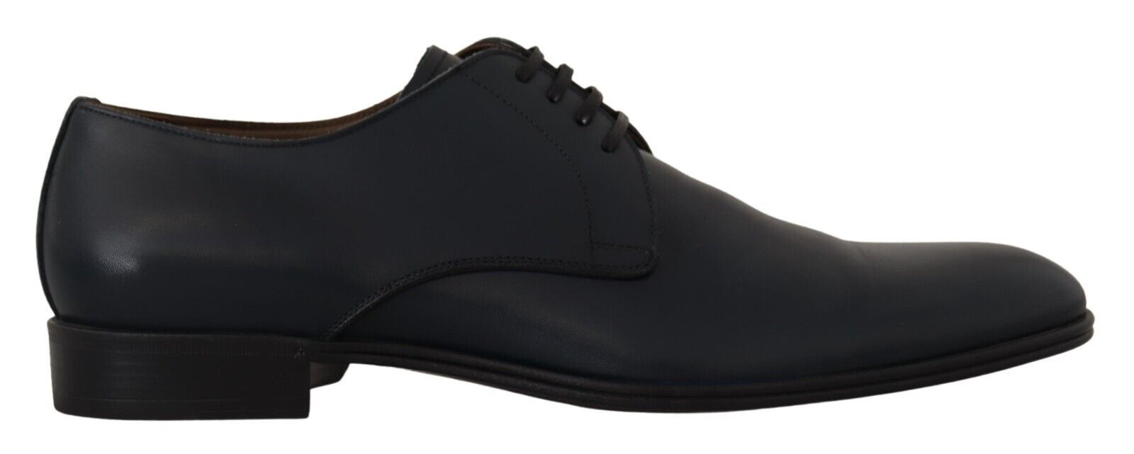 Dolce & Gabbana Navy Blue Leather Lace Up Formal Derby Shoes - DEA STILOSA MILANO