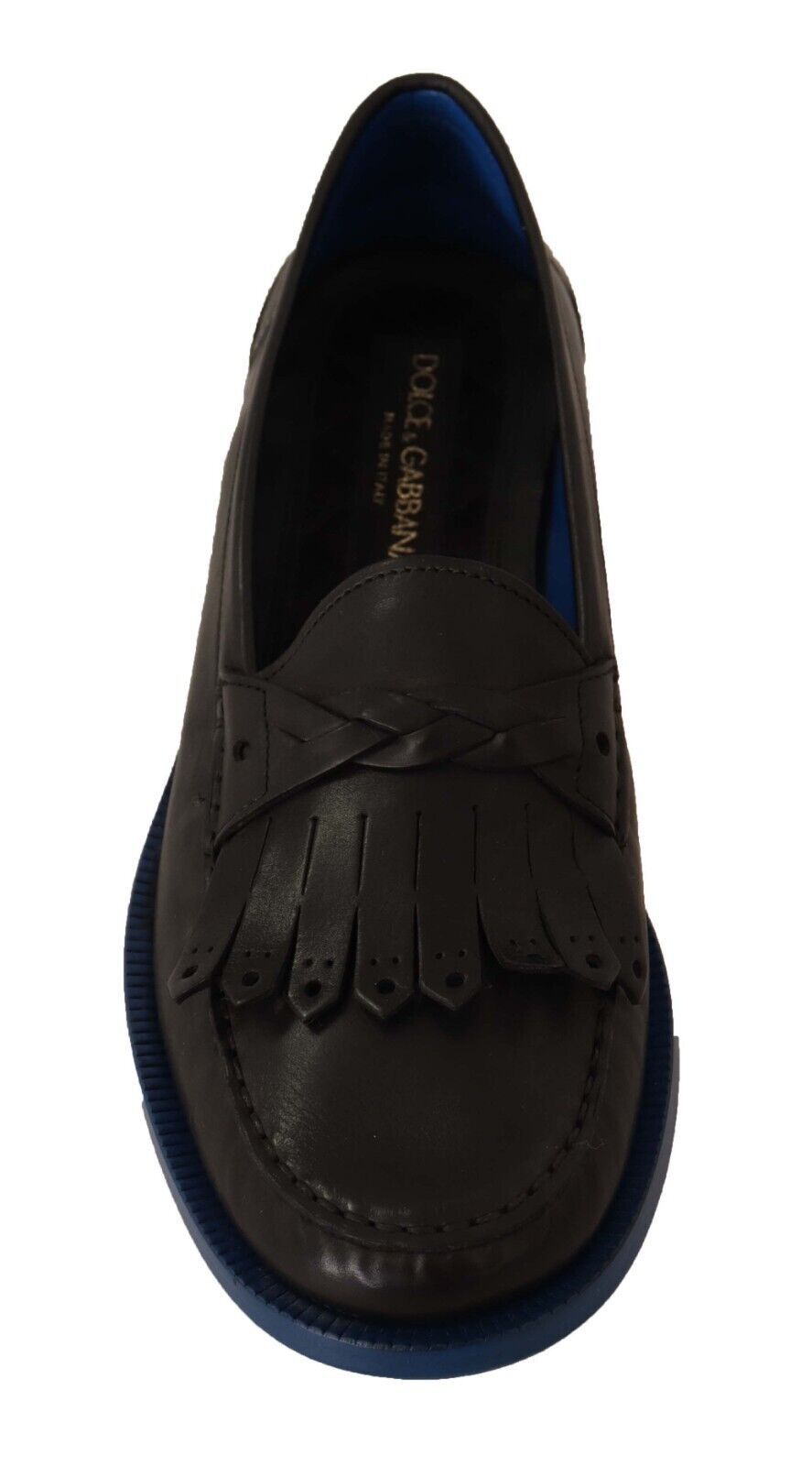 Dolce & Gabbana Black Leather Tassel Slip On Loafers Shoes - DEA STILOSA MILANO