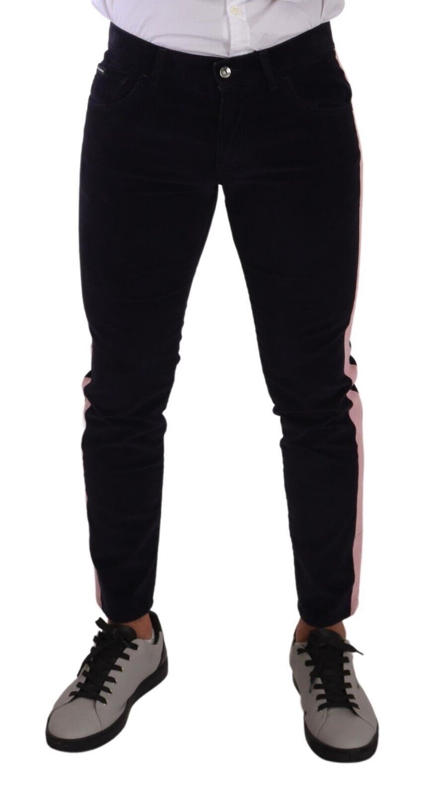 Dolce & Gabbana Blue Corduroy Cotton Stretch Skinny Jeans - DEA STILOSA MILANO