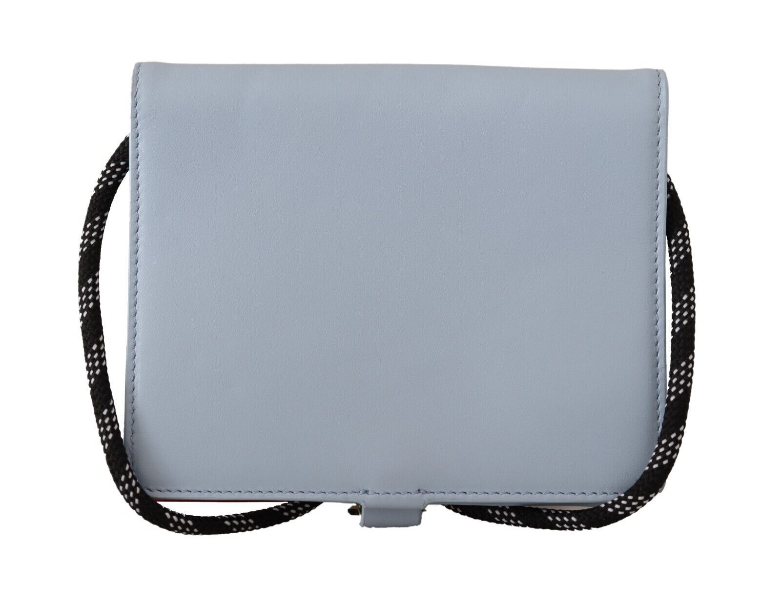 Dolce & Gabbana Light Blue Leather Mini Bifold Sling Purse Wallet - DEA STILOSA MILANO
