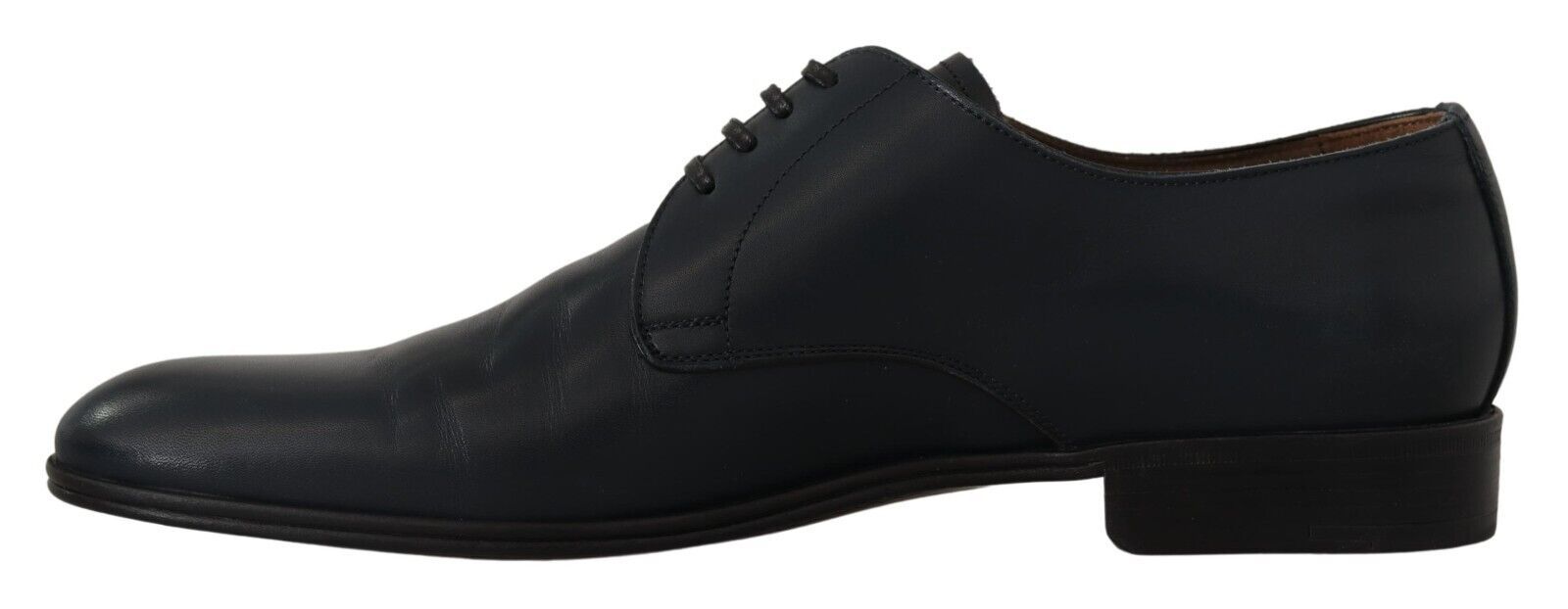 Dolce & Gabbana Navy Blue Leather Lace Up Formal Derby Shoes - DEA STILOSA MILANO