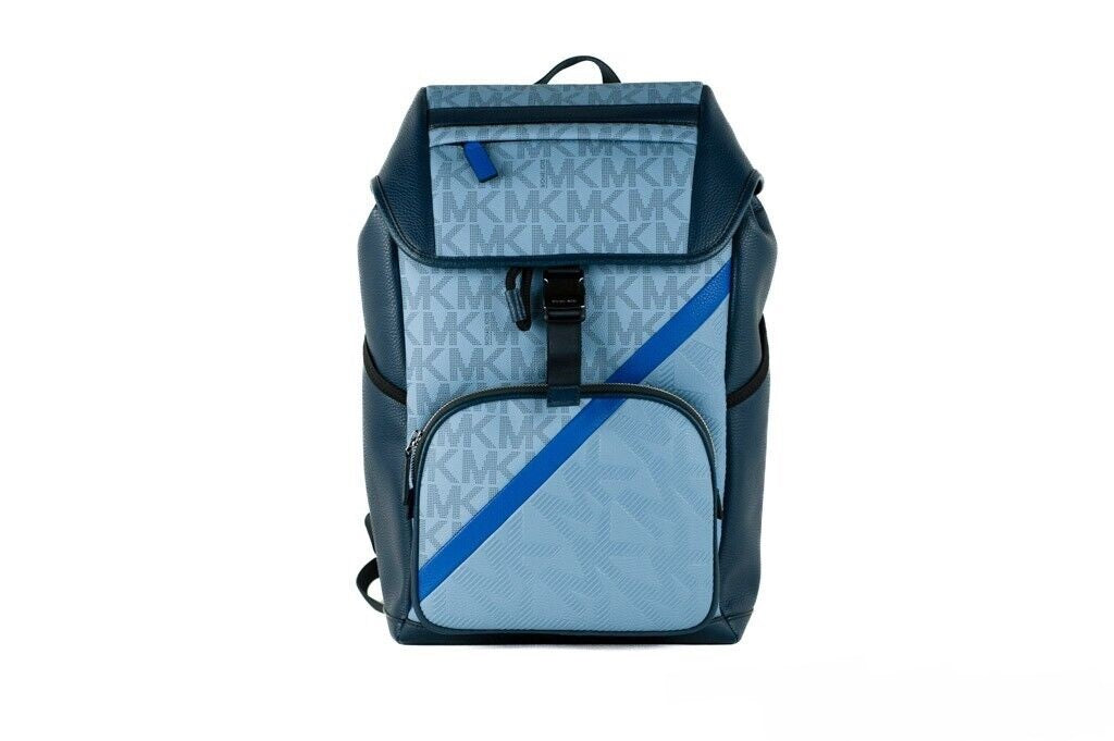 Michael Kors Signature Cooper Sport Flap Chambray Large Backpack Bookbag Bag - DEA STILOSA MILANO