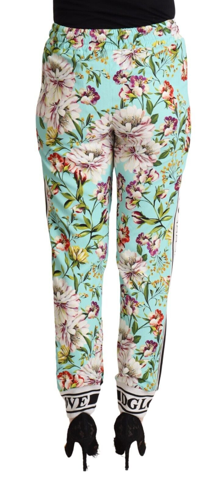 Dolce & Gabbana Green Floral Print Mid Waist Trouser Jogger Pants - DEA STILOSA MILANO