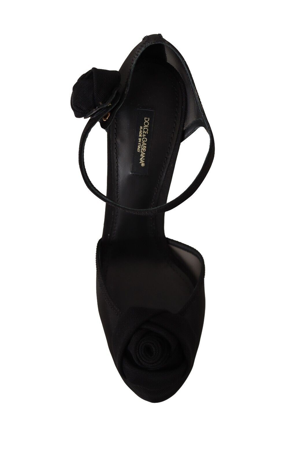 Dolce & Gabbana Black Mesh Ankle Strap High Heels Pumps Shoes - DEA STILOSA MILANO