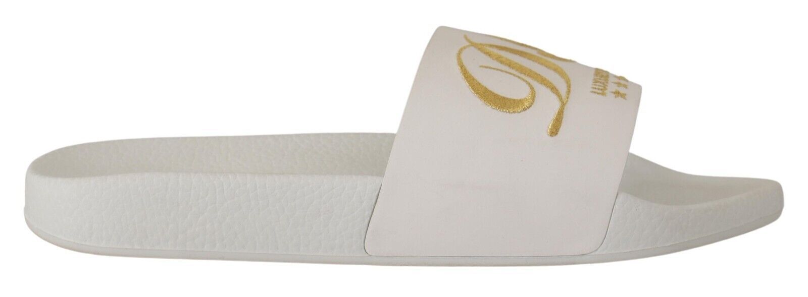Dolce & Gabbana White Leather Luxury Hotel Slides Sandals Shoes - DEA STILOSA MILANO