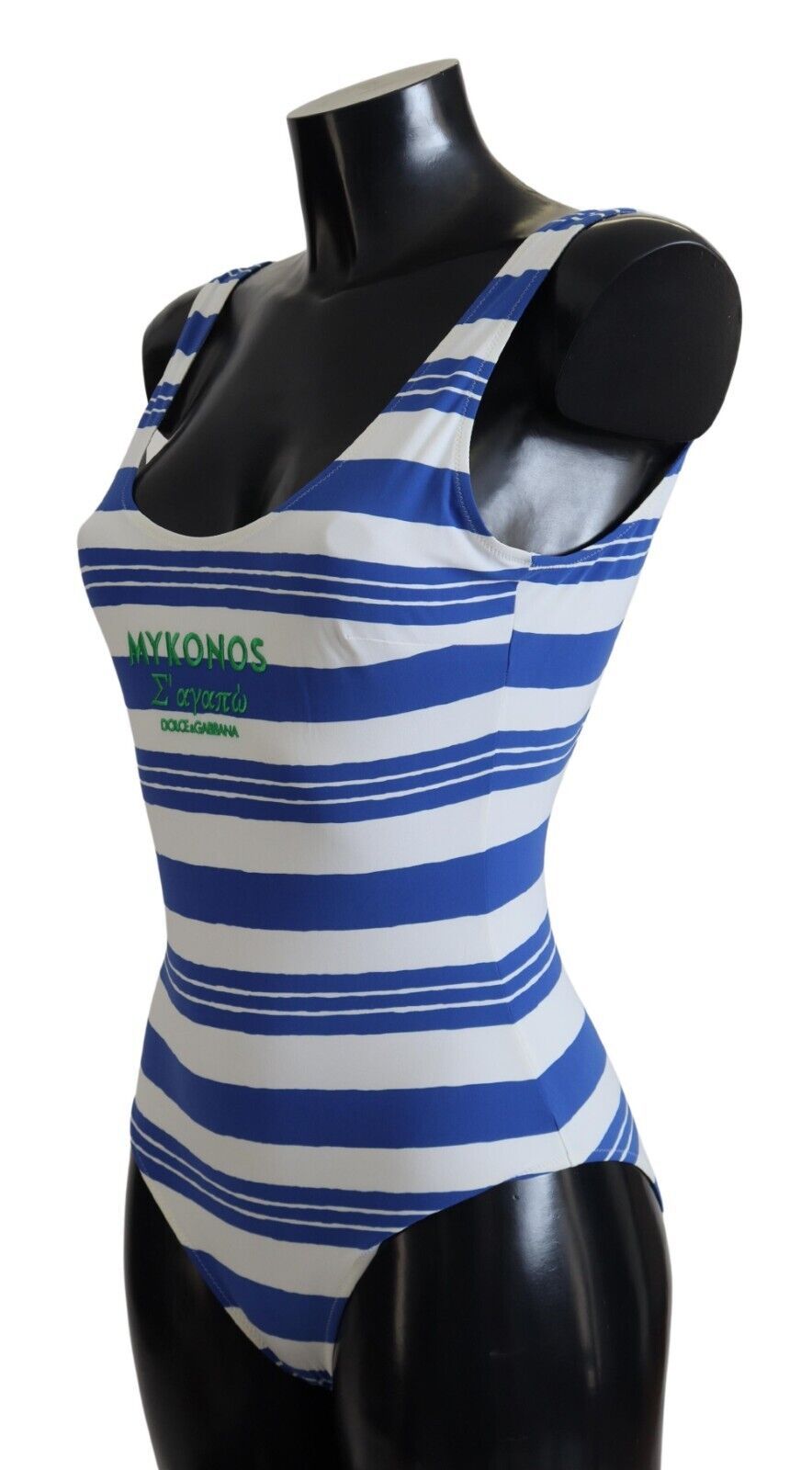 Dolce & Gabbana Blue Striped One Piece Women Beachwear Bikini - DEA STILOSA MILANO