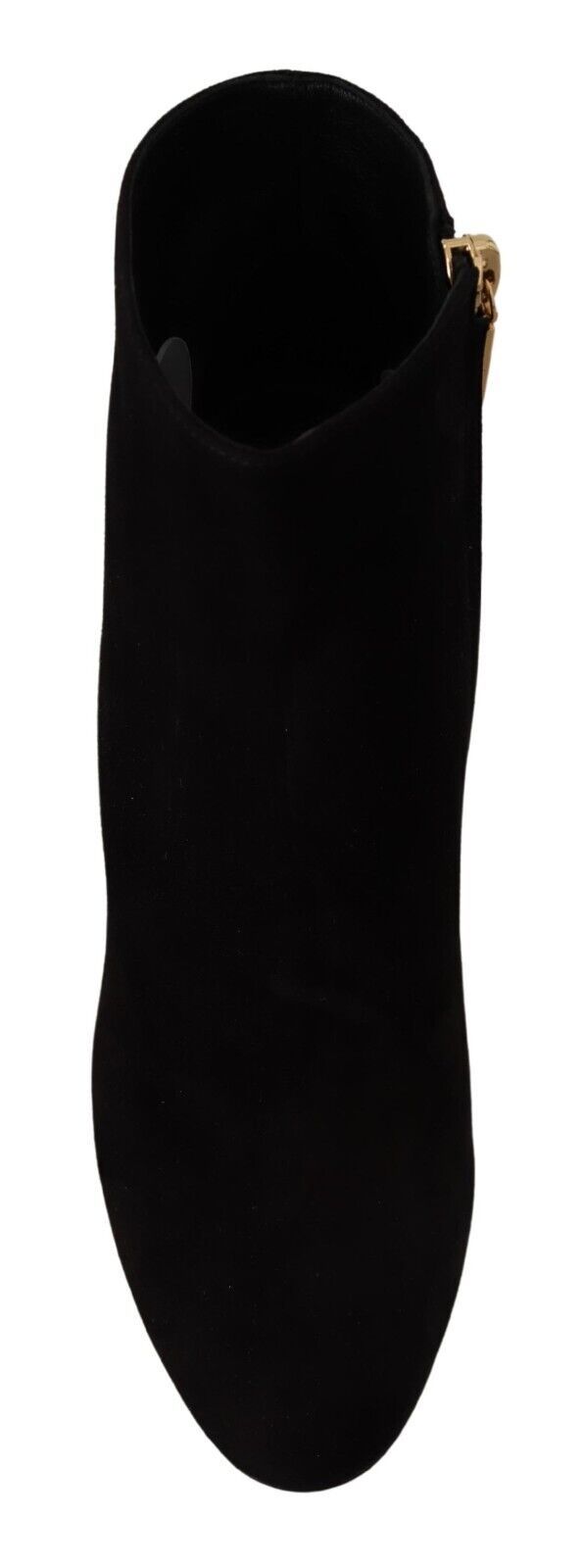 Dolce & Gabbana Black Suede Leather Crystal Heels Boots Shoes - DEA STILOSA MILANO