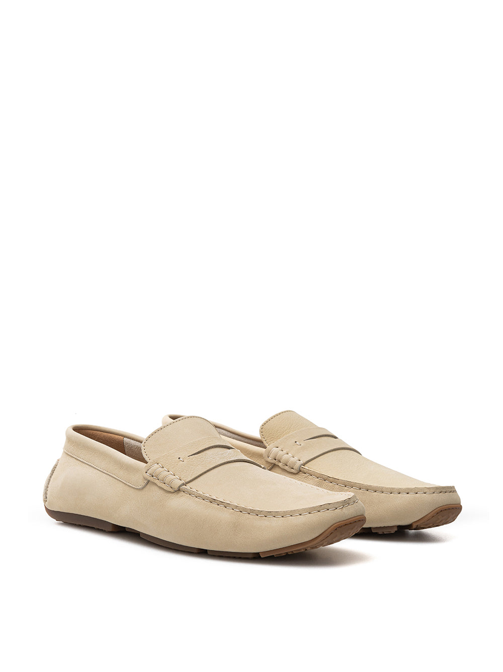 Bally Beige Penny Loafer in Suede - DEA STILOSA MILANO