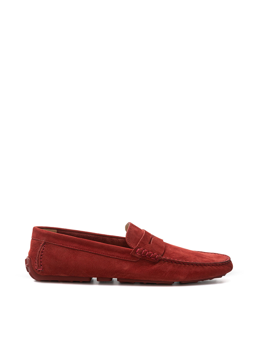 Bally Bordeaux Penny Loafer in Suede - DEA STILOSA MILANO