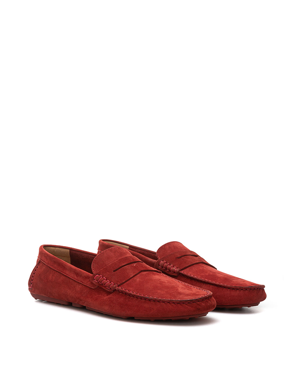 Bally Bordeaux Penny Loafer in Suede - DEA STILOSA MILANO