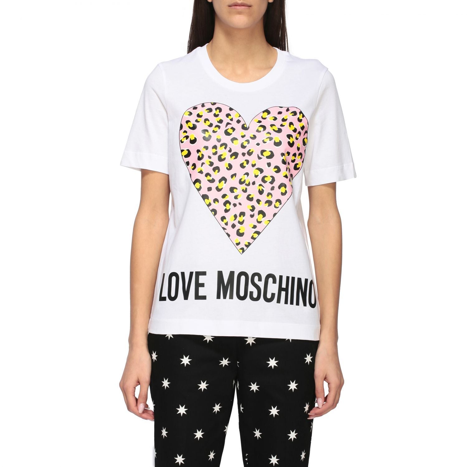 Love Moschino White Cotton Tops & T-Shirt - DEA STILOSA MILANO