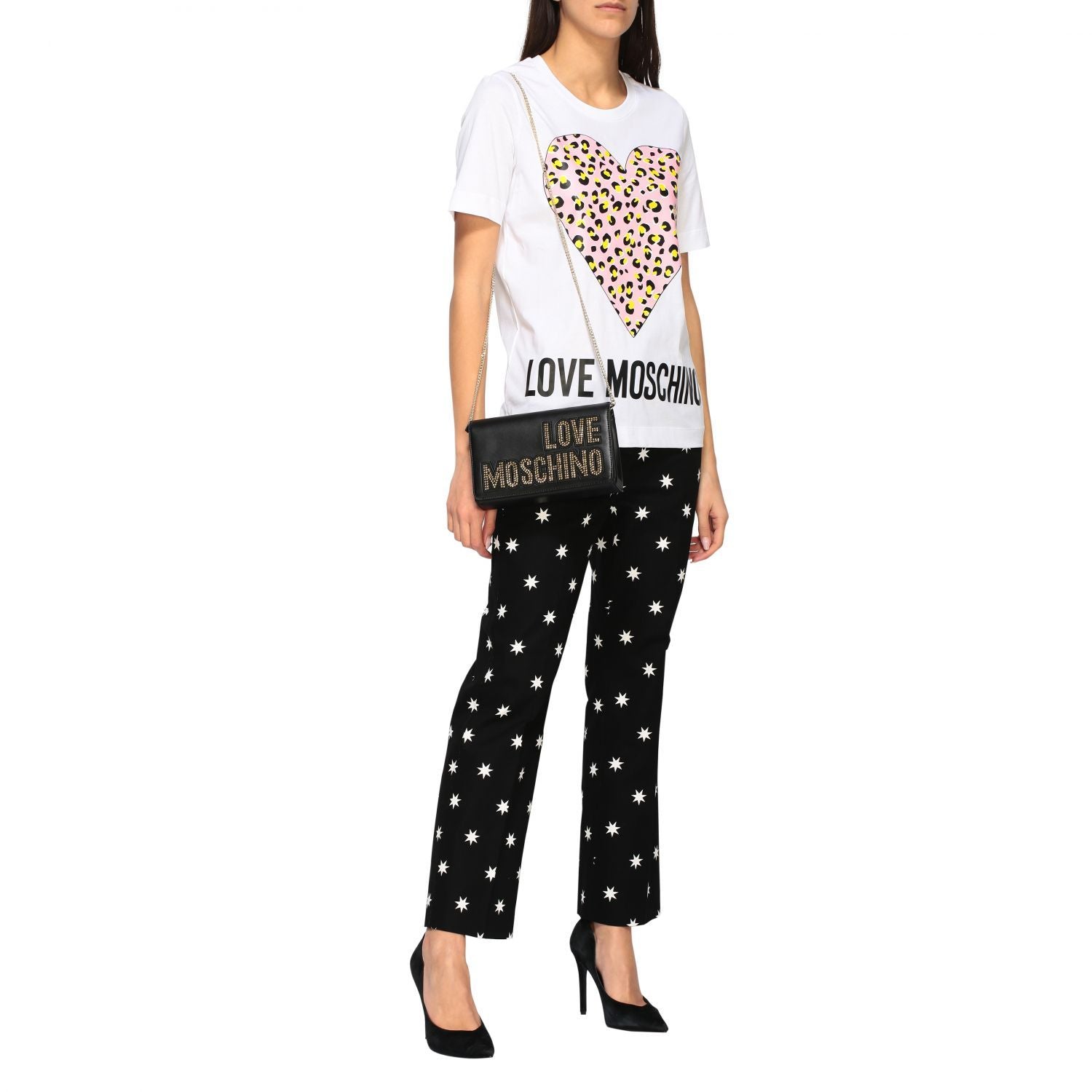 Love Moschino White Cotton Tops & T-Shirt - DEA STILOSA MILANO