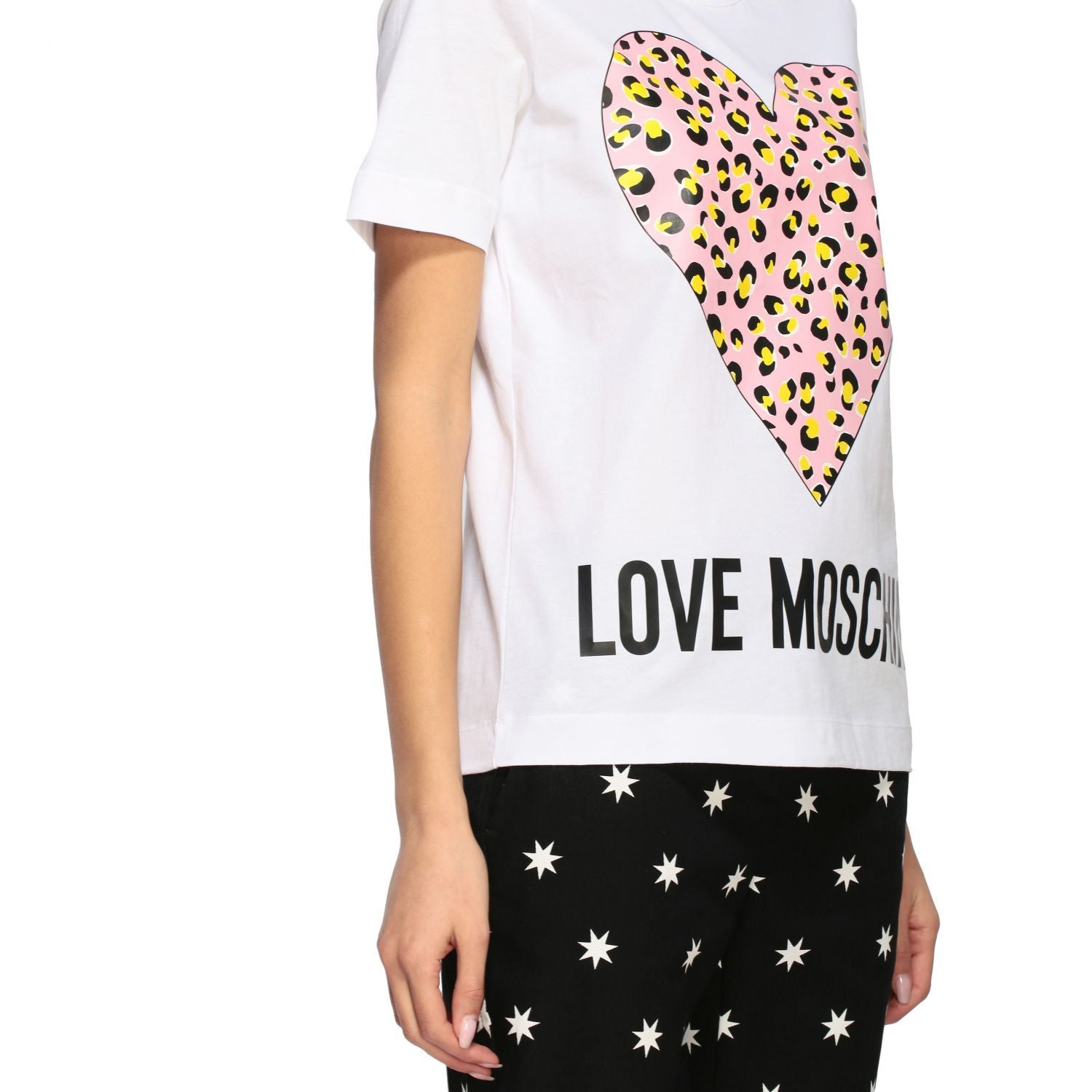 Love Moschino White Cotton Tops & T-Shirt - DEA STILOSA MILANO