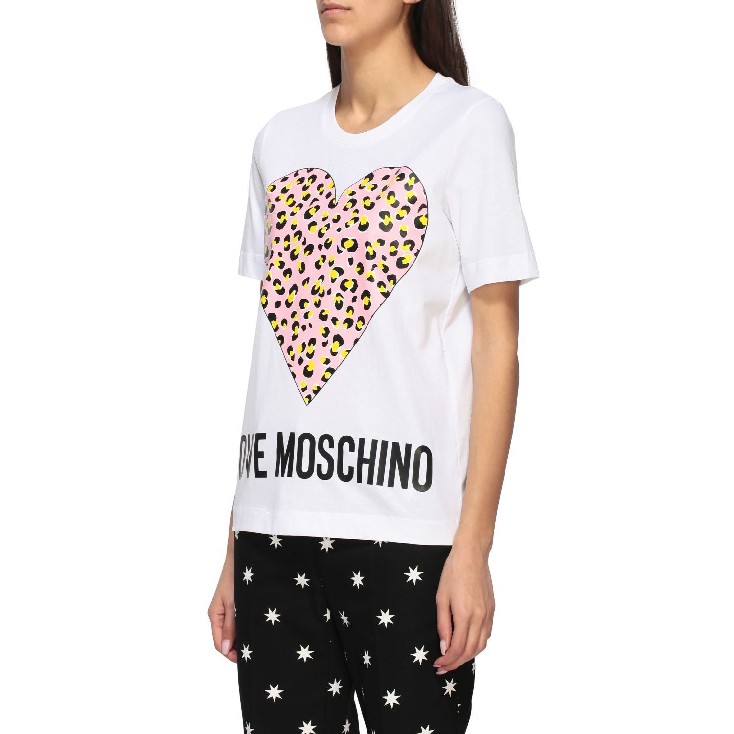 Love Moschino White Cotton Tops & T-Shirt - DEA STILOSA MILANO