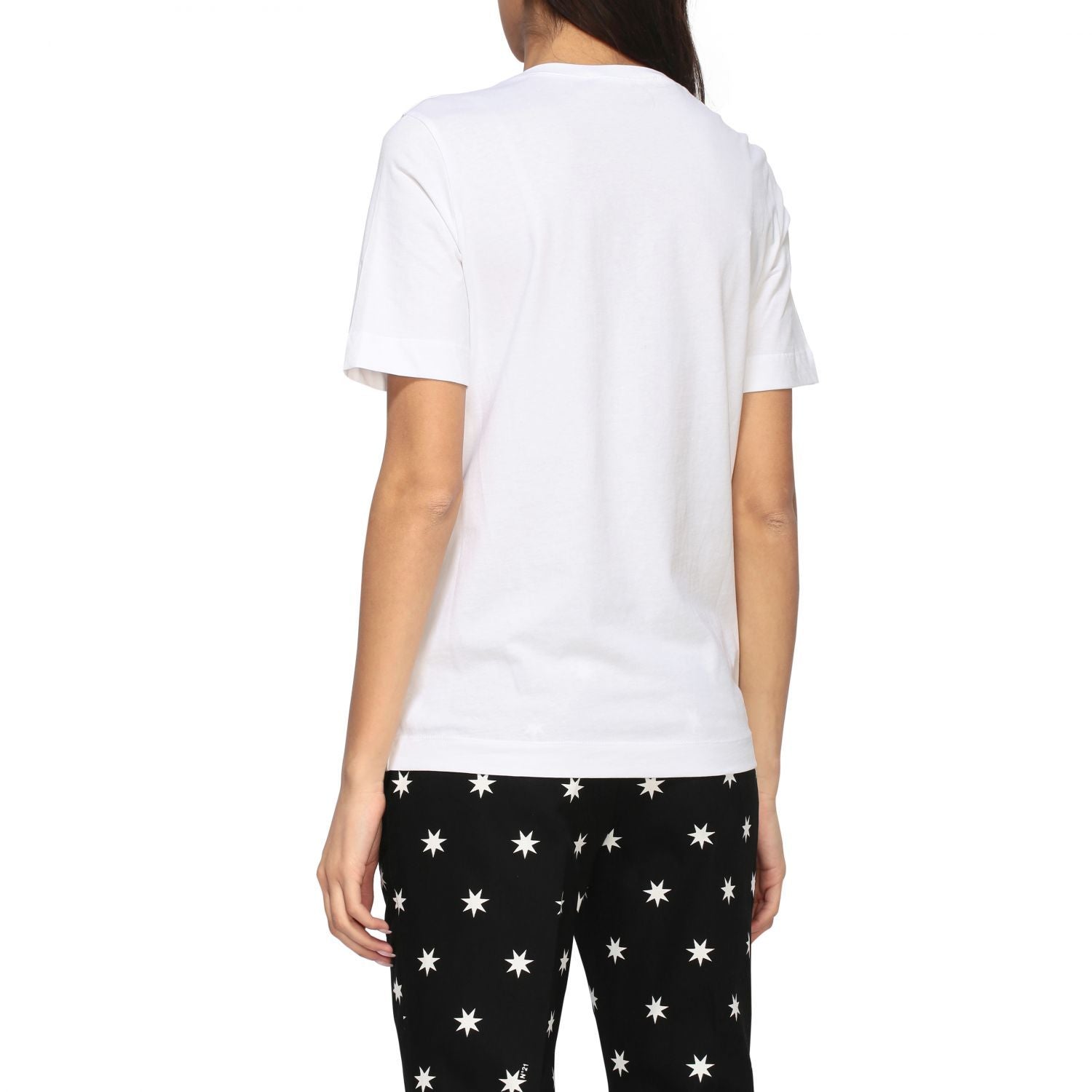 Love Moschino White Cotton Tops & T-Shirt - DEA STILOSA MILANO