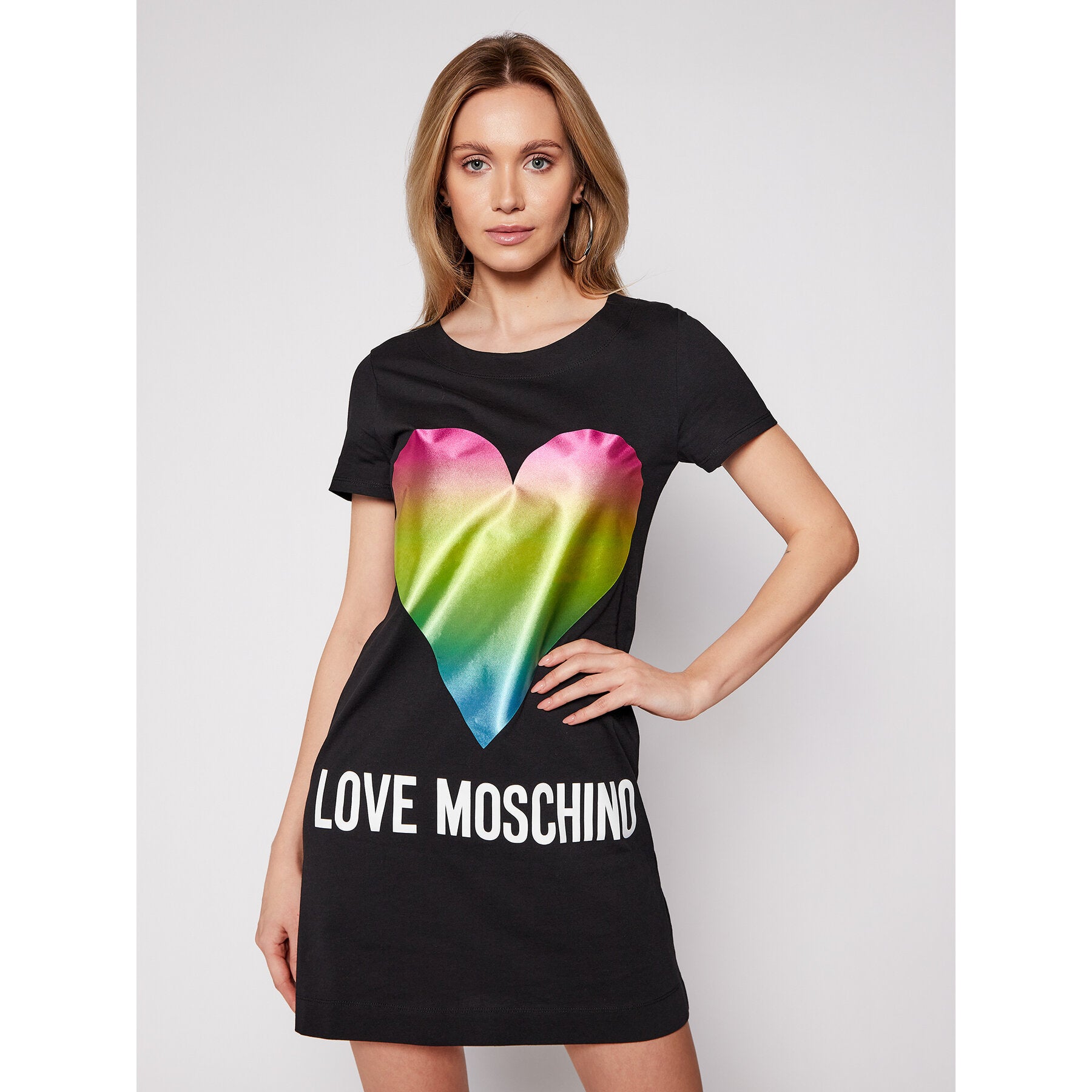 Love Moschino Black Cotton Dress - DEA STILOSA MILANO