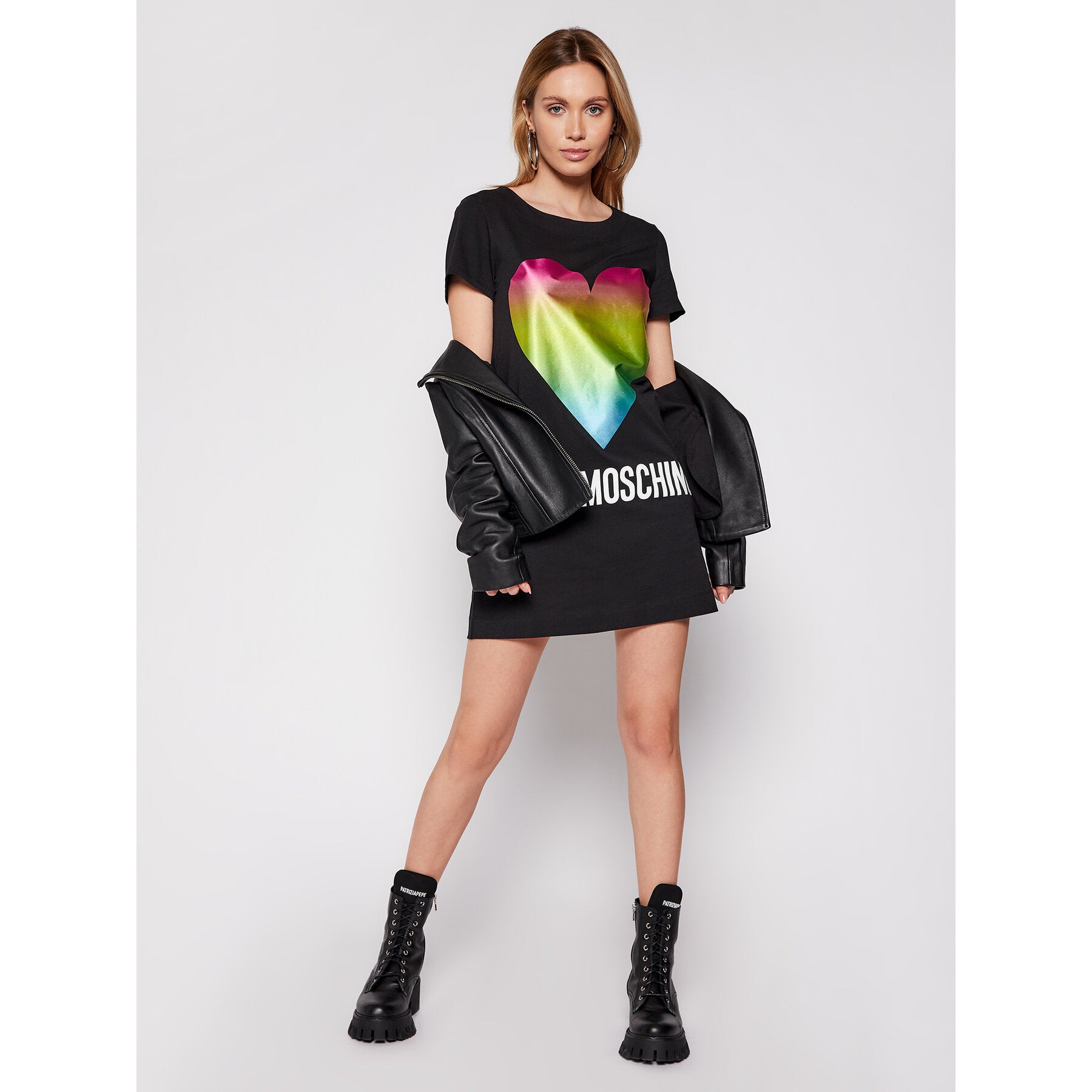 Love Moschino Black Cotton Dress - DEA STILOSA MILANO