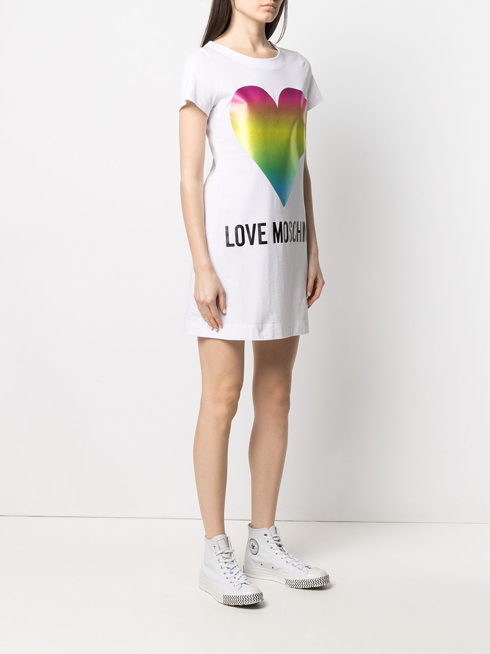 Love Moschino White Cotton Dress - DEA STILOSA MILANO