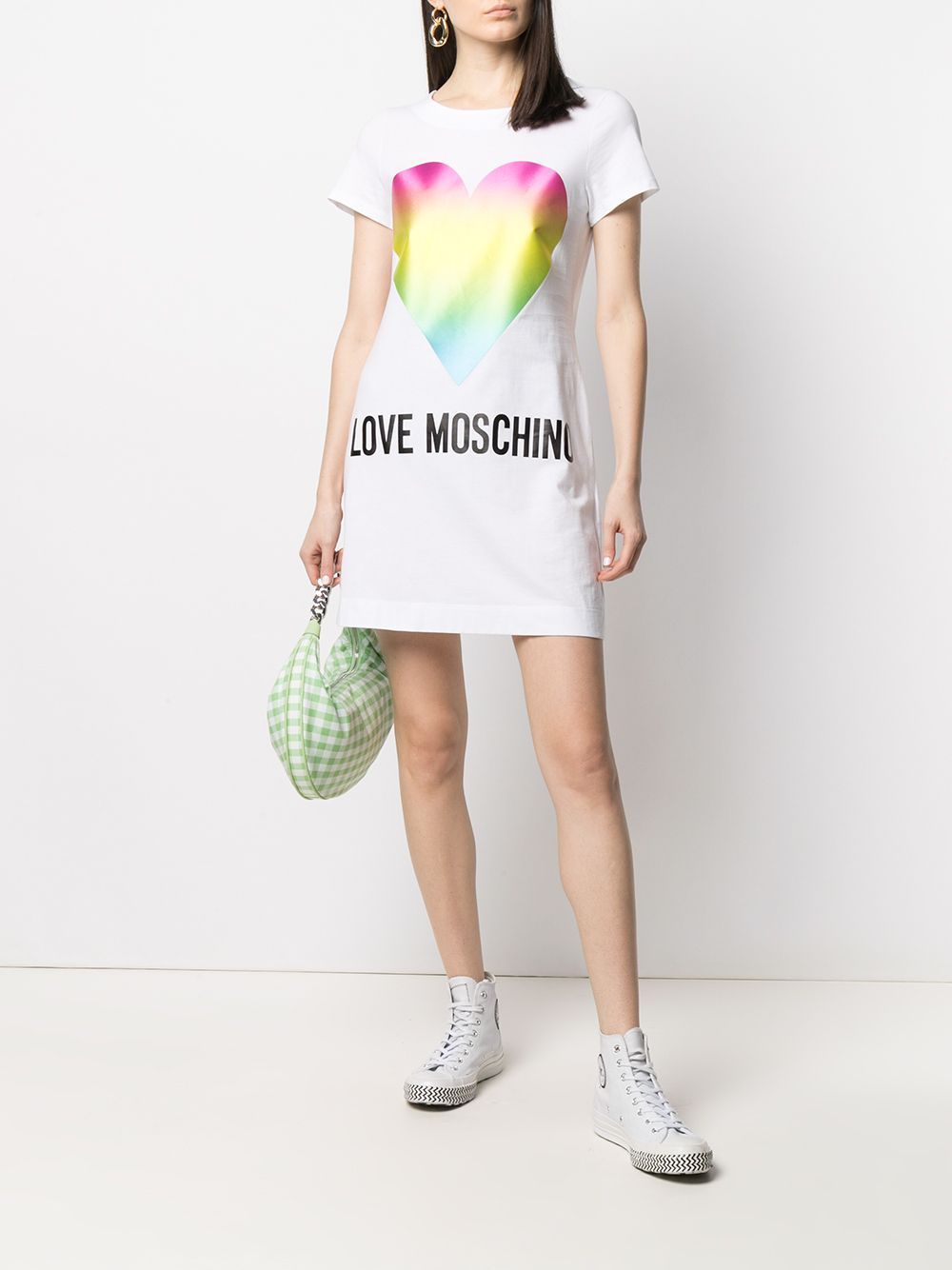 Love Moschino White Cotton Dress - DEA STILOSA MILANO