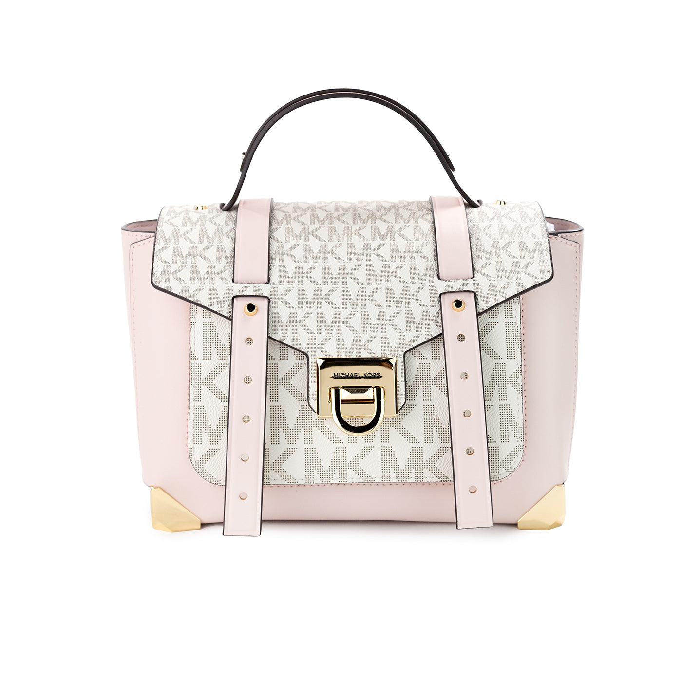 Michael Kors Manhattan Medium Powder Blush Multi PVC Top Handle Satchel Bag - DEA STILOSA MILANO