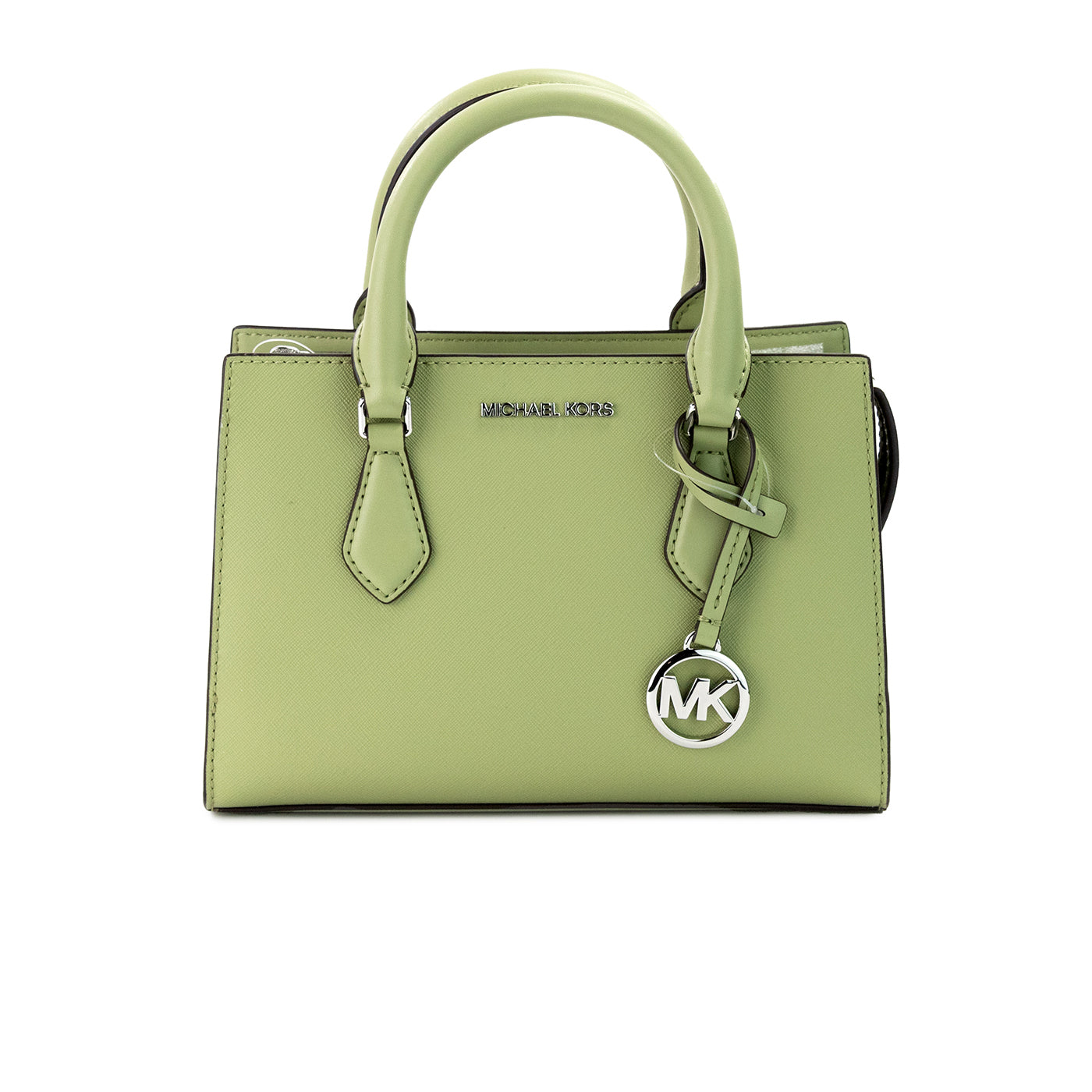 Michael Kors Sheila Small Light Sage Vegan Leather Center Zip Satchel Purse Bag - DEA STILOSA MILANO