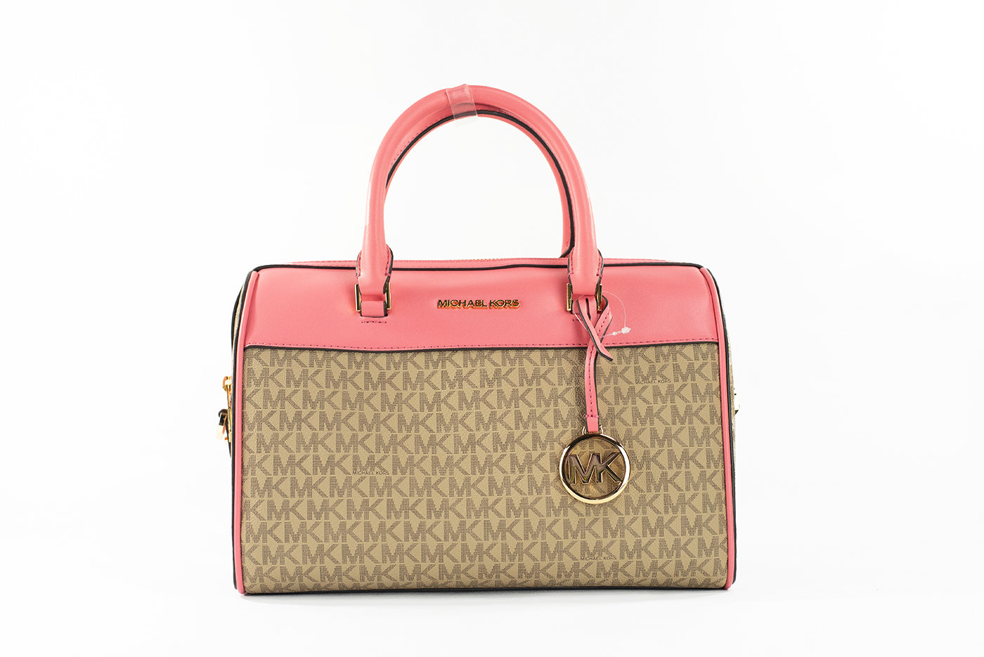 Michael Kors Travel Medium Tea Rose Signature PVC Duffle Crossbody Bag Purse - DEA STILOSA MILANO