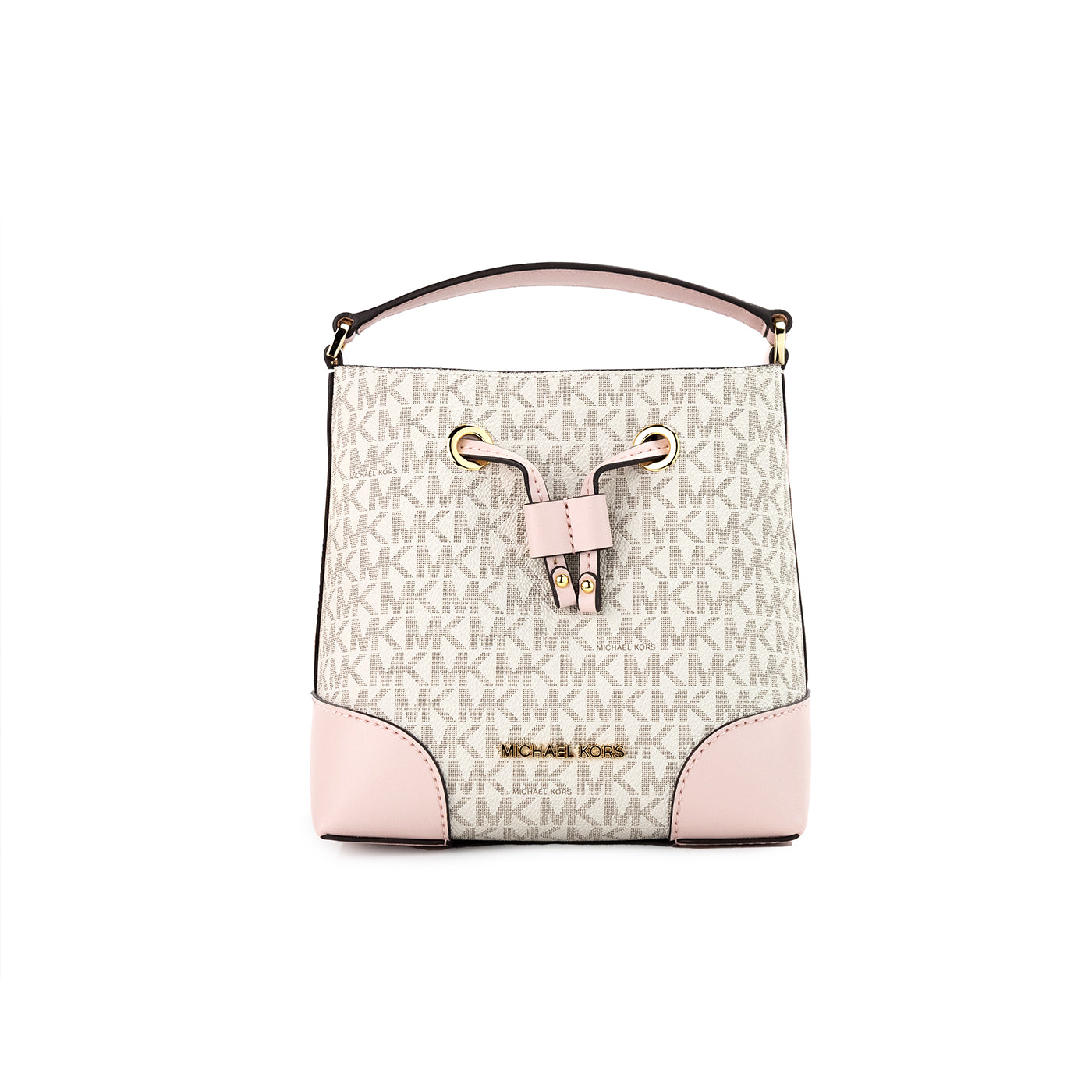 Michael Kors Mercer Small Powder Blush Multi PVC Bucket Crossbody Handbag Purse - DEA STILOSA MILANO