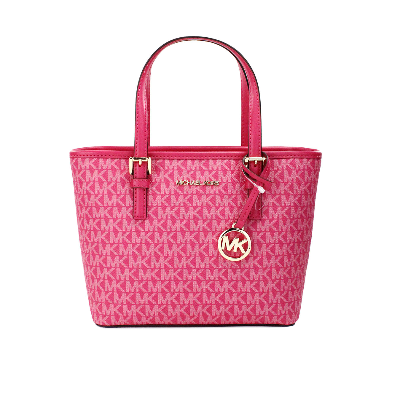 Michael Kors Jet Set PVC Leather XS Carryall Top Zip Tote Bag Purse - DEA STILOSA MILANO