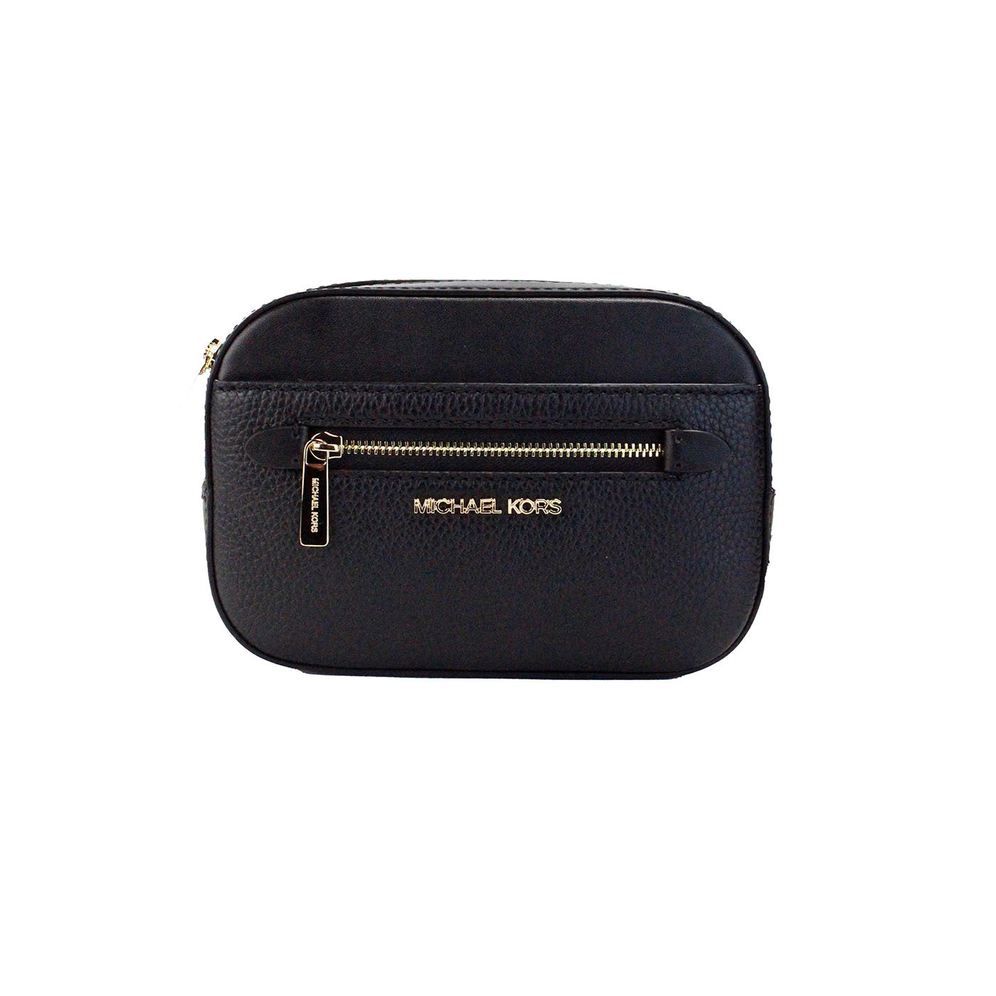 Michael Kors Jet Set Small Black Pebbled Leather East West Zip Belt Bag - DEA STILOSA MILANO