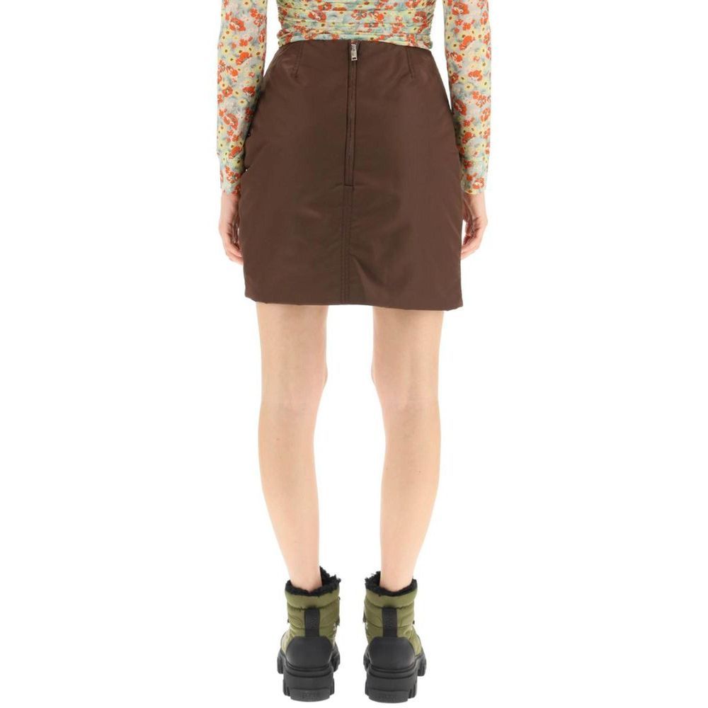 Ganni Brown Acetate Mini Skirt - Elevate Your Luxe Wardrobe
