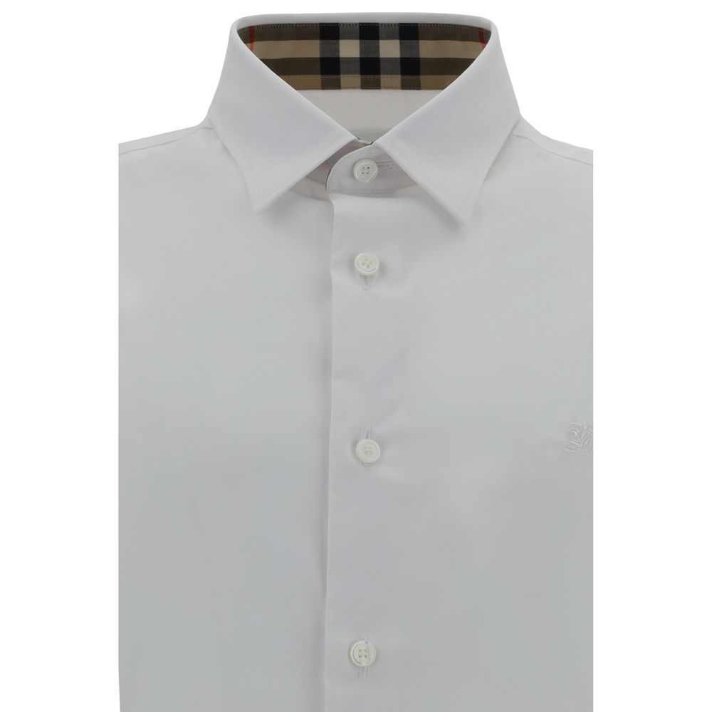 Burberry White Elastane Dress Shirt