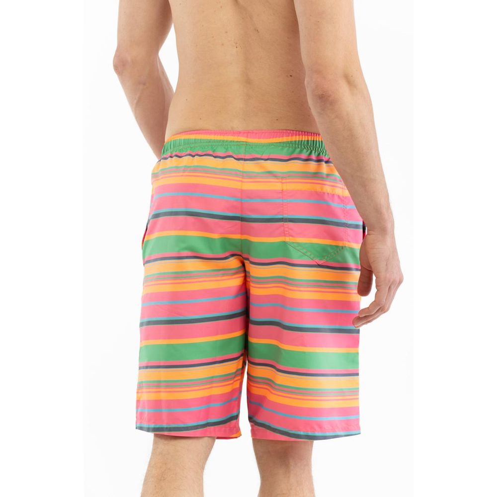 Moschino Multicolor Polyester Swim Shorts