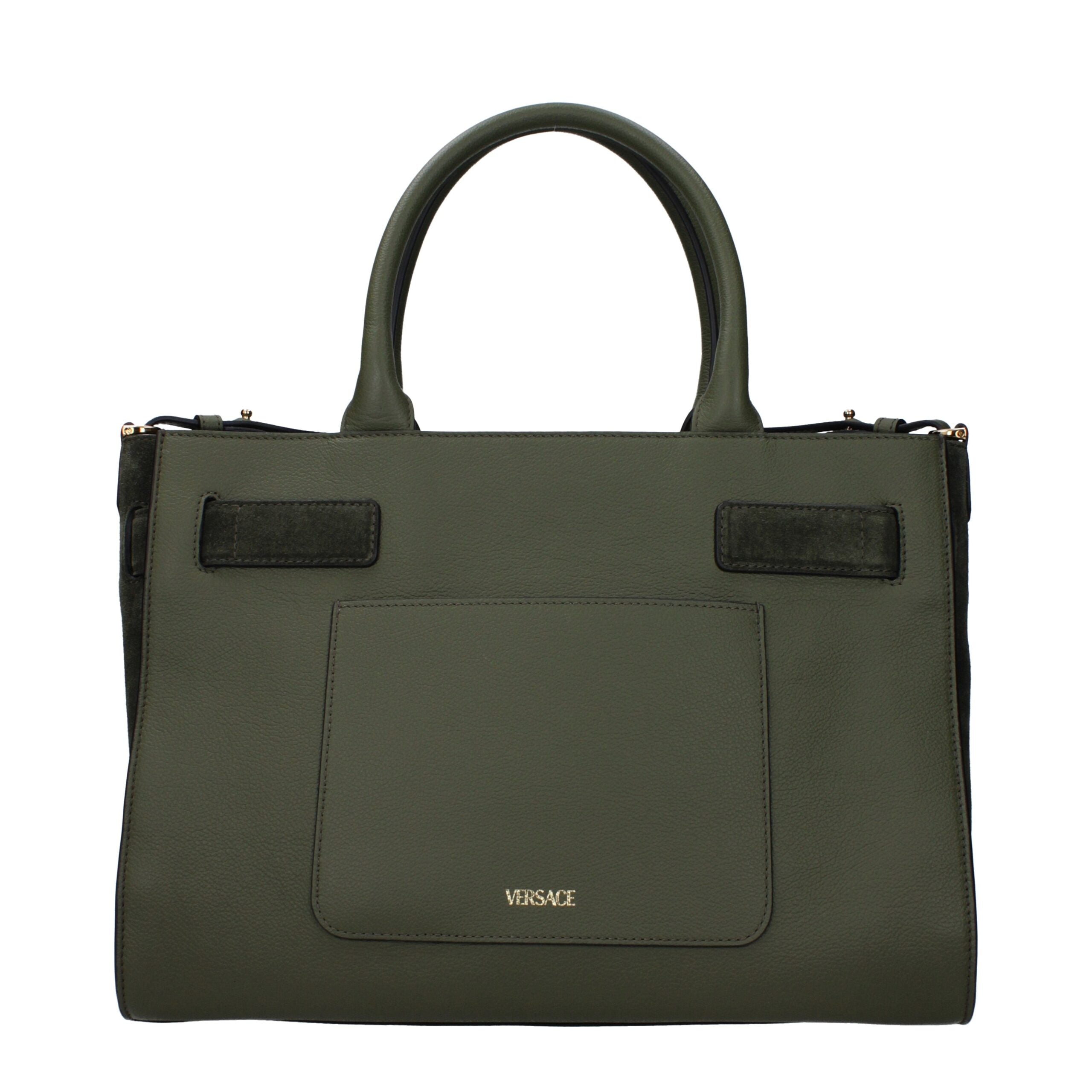 Versace Green Leather Handbag