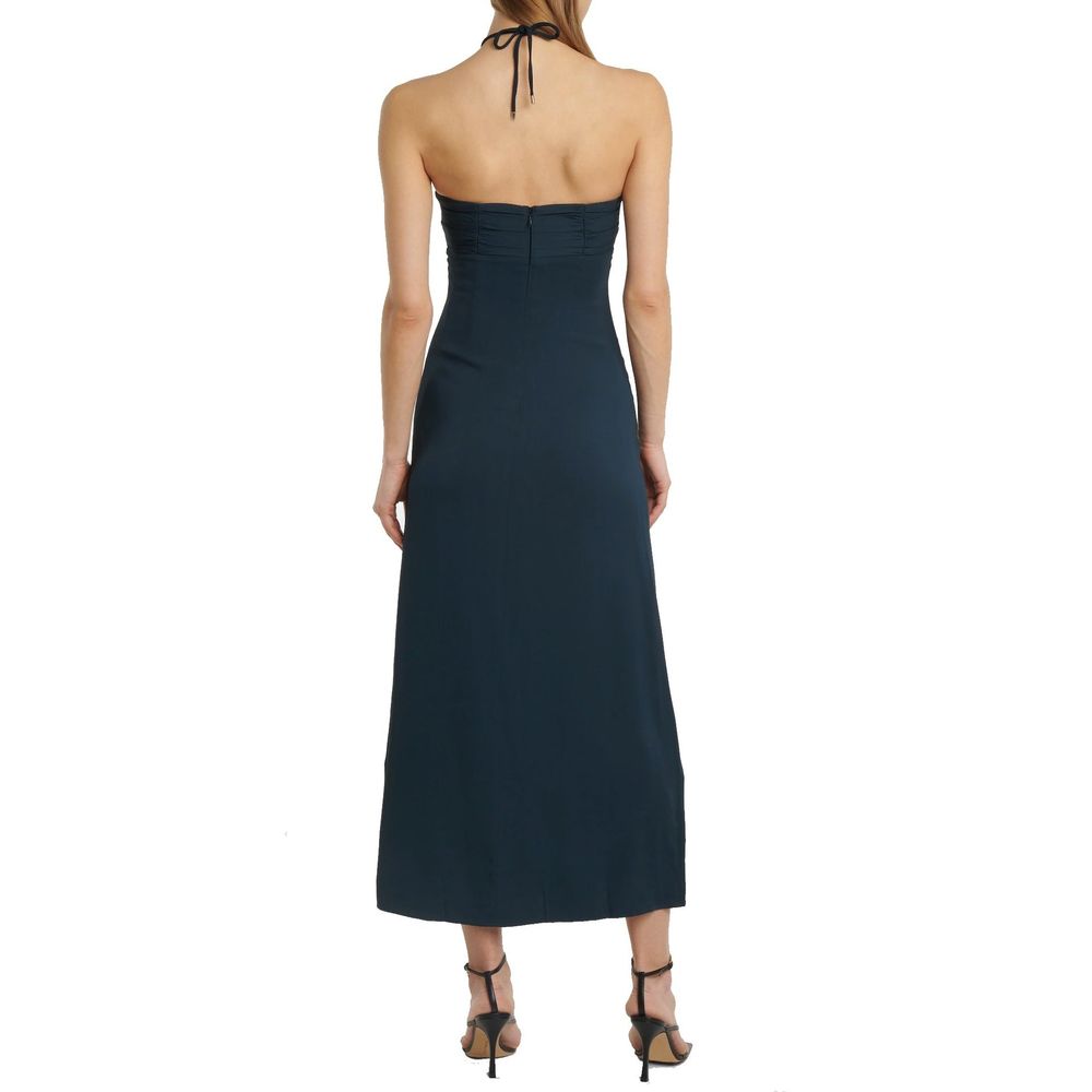 Self-Portrait Gray Viscose Casual Dress