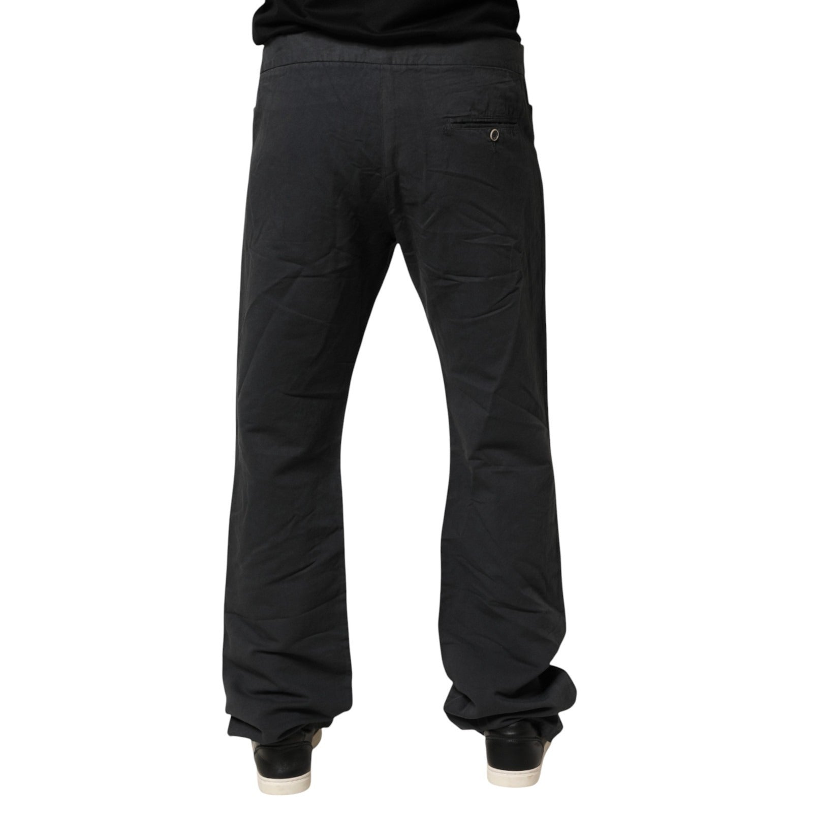 Just Cavalli Black Straight Fit Denim Trouser Jeans - Couture Elegance
